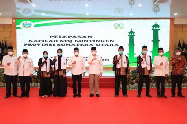 Gubernur Edy Rahmayadi Berangkatkan 20 Kafilah Sumut Ikuti STQ XXVI Maluku Utara  14 Kafilah Pertama kali Tampil di Ajang Nasional